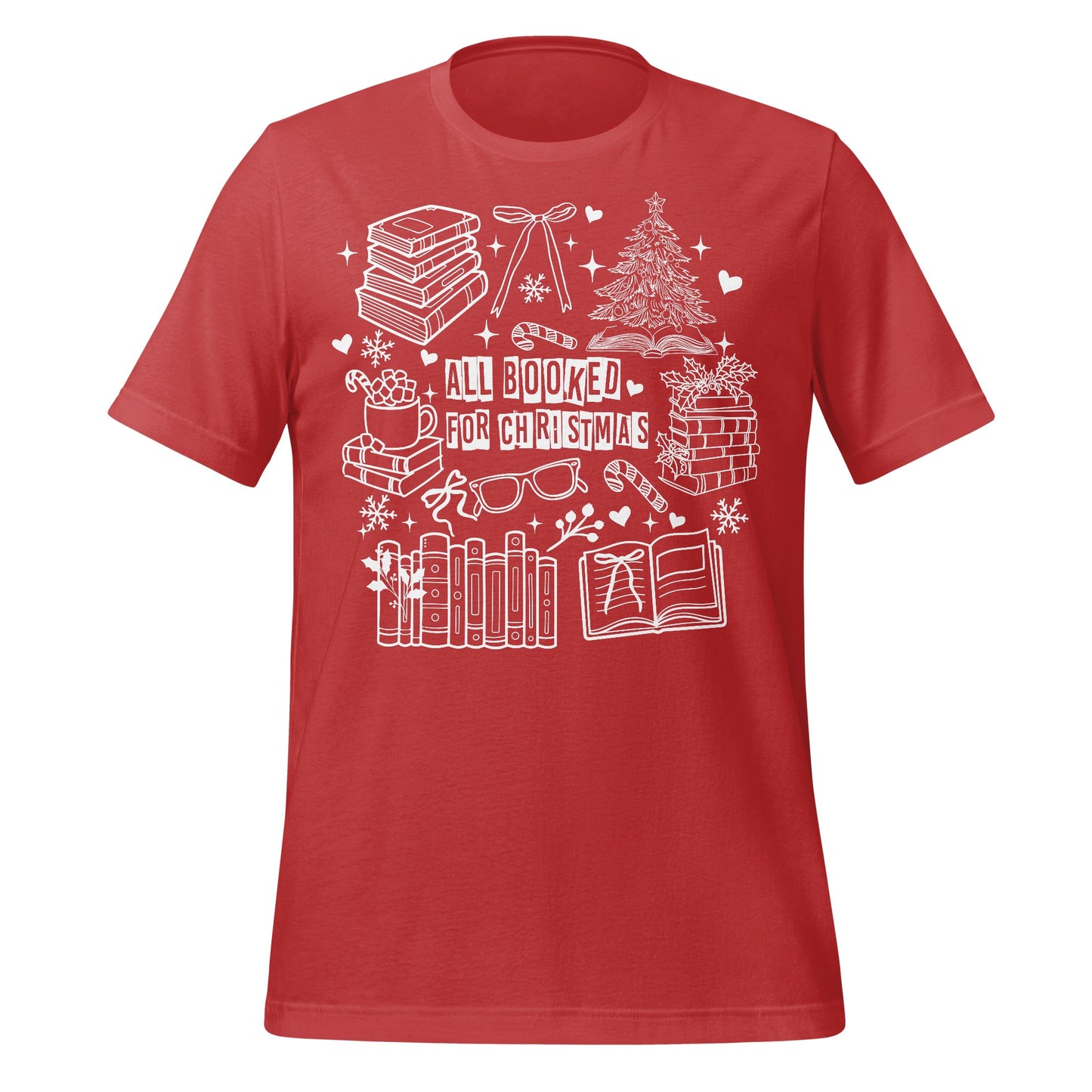 All Booked for Christmas Graphic T-Shirt