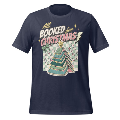 All Booked For Christmas Tree Graphic T-Shirt