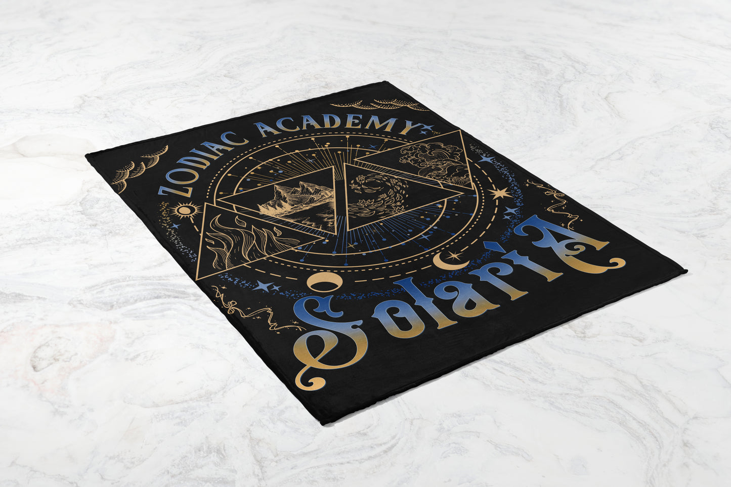 Zodiac Academy Solaria with Celestial Designs Blanket