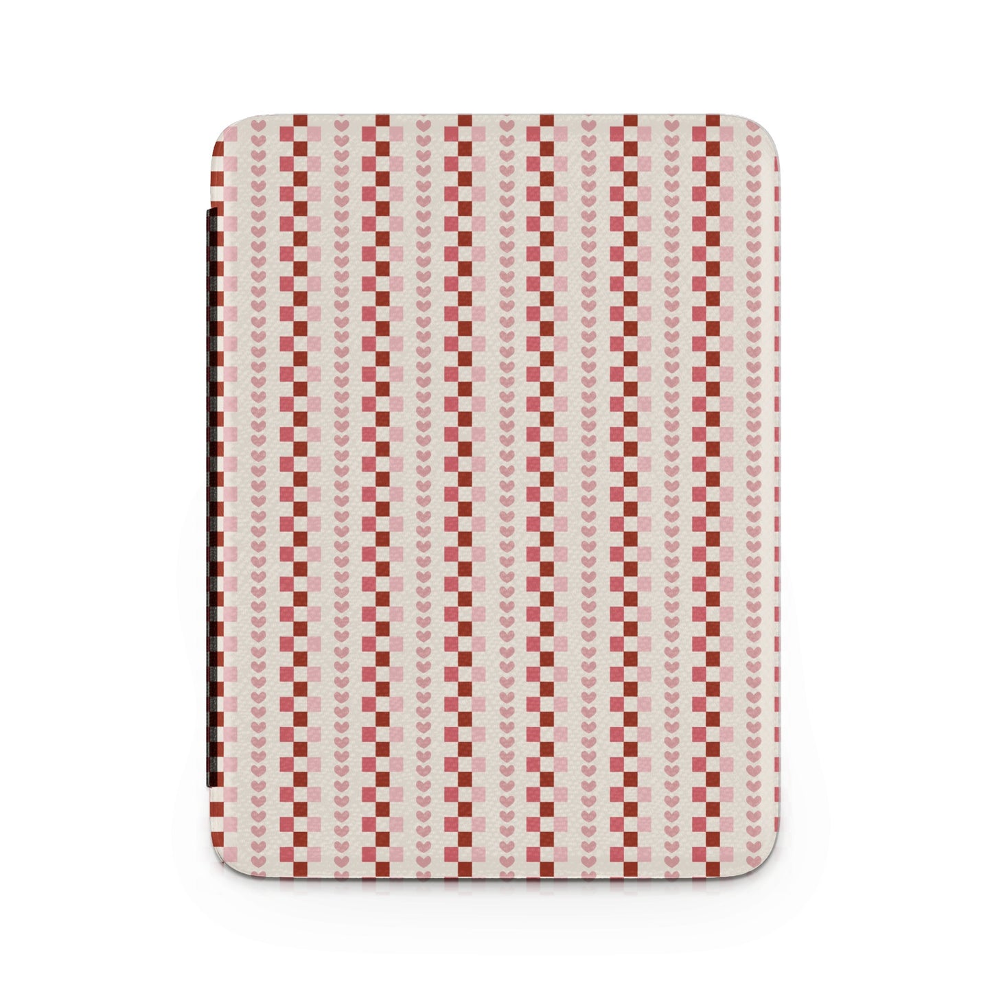 Red and Pink Hearts and Squares Pattern Case