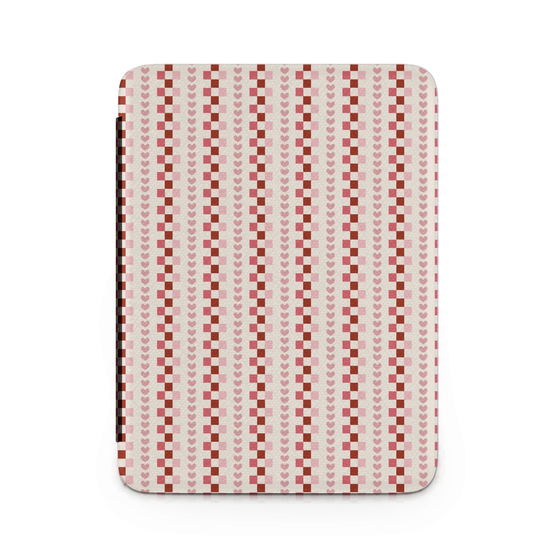 Red and Pink Hearts and Squares Pattern Case