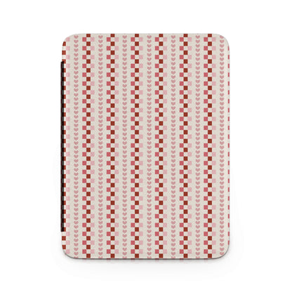 Red and Pink Hearts and Squares Pattern Case