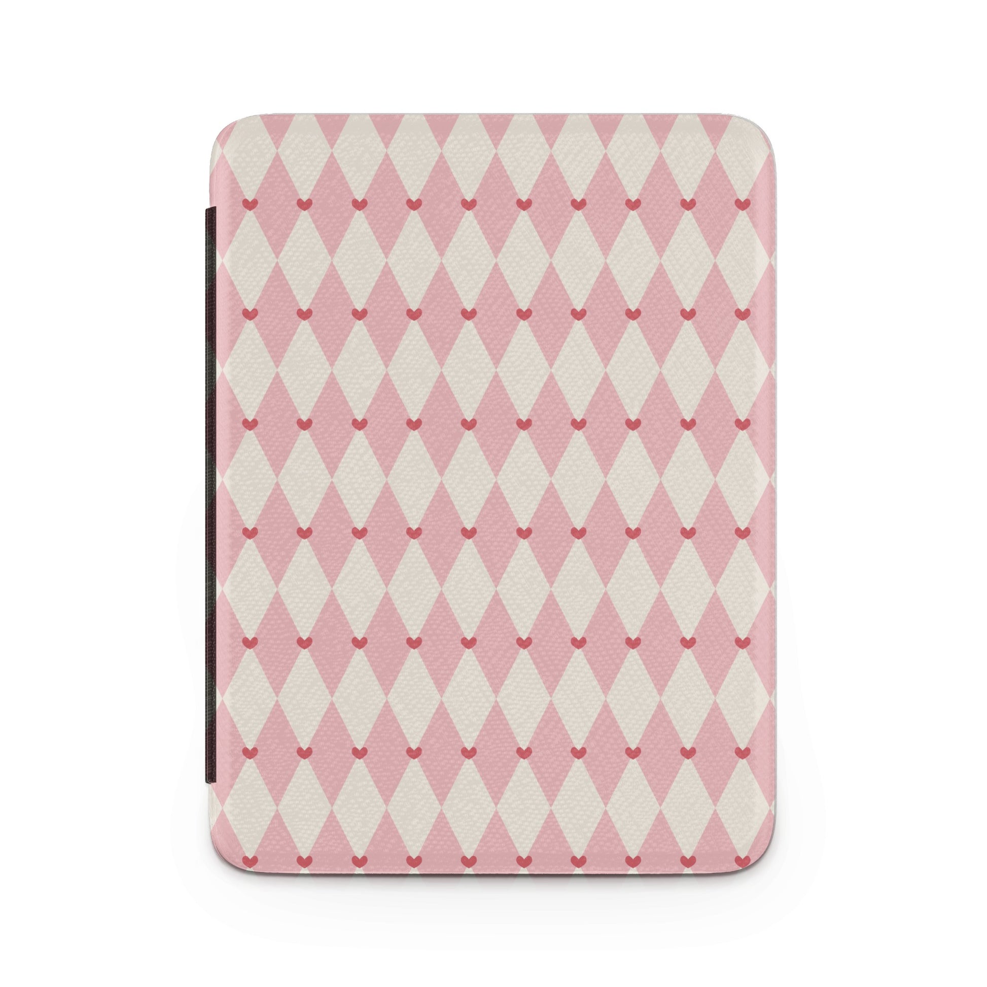 Pink and White Diamond Pattern iPad Cover