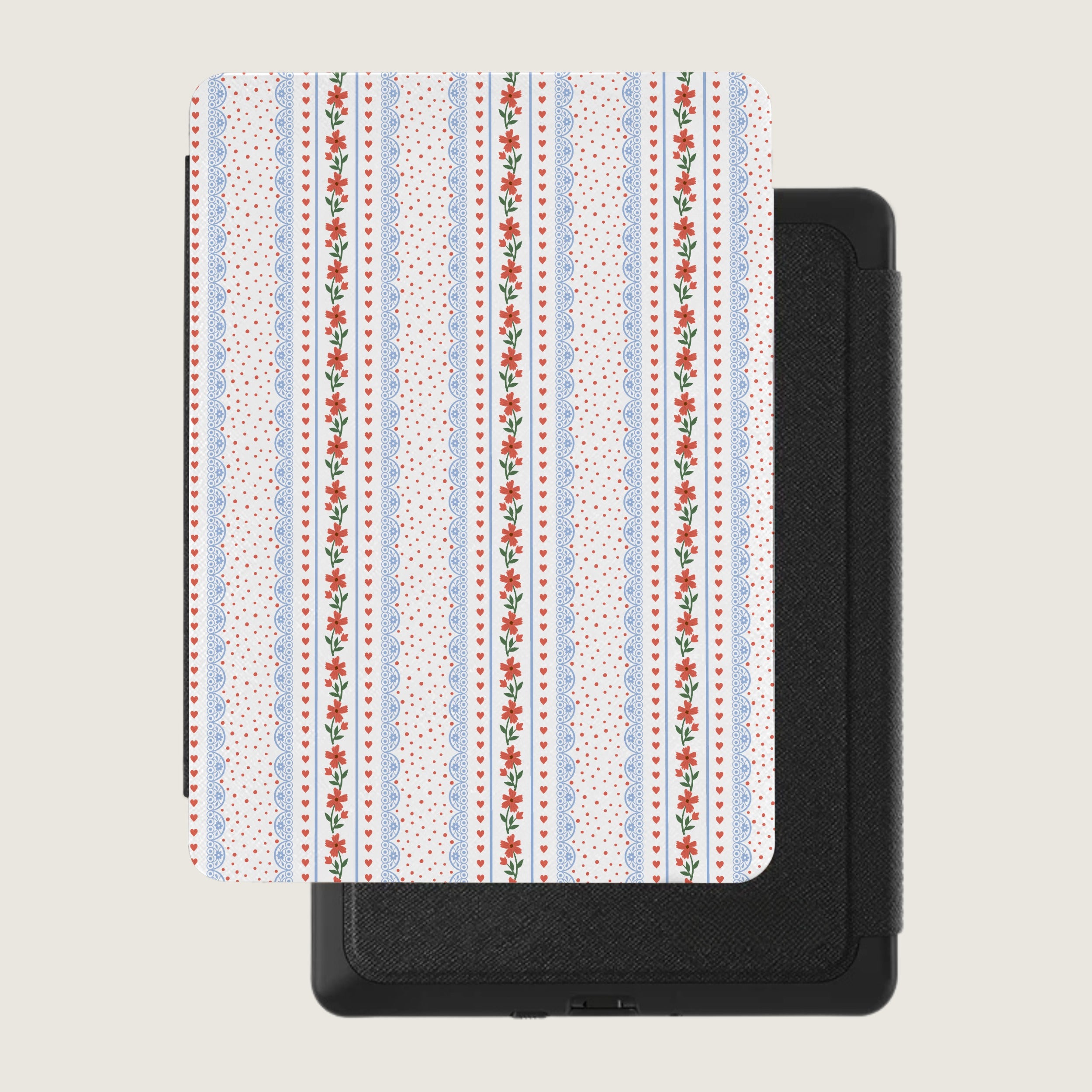 Floral Striped Pattern Tablet Cover for Stylish Protection