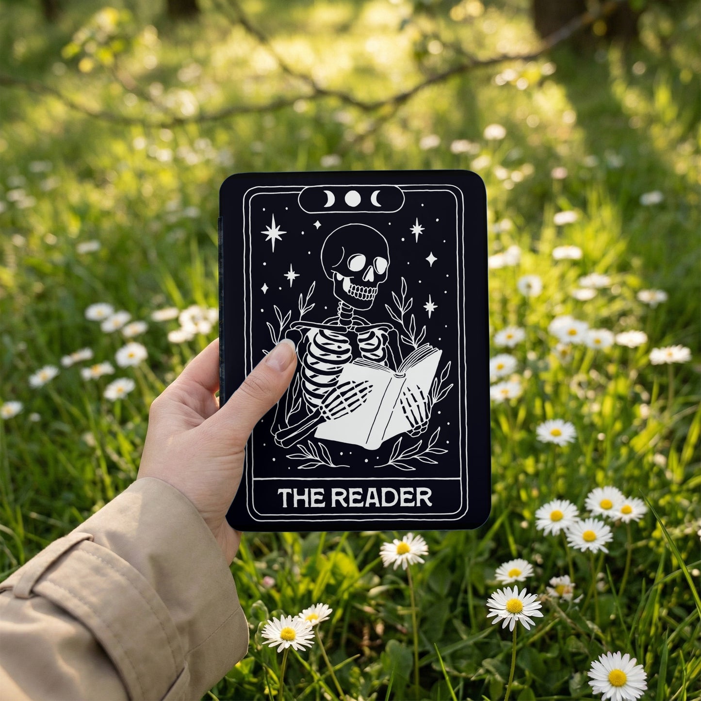 Skeleton Reader Moon Phases Stars Card product type