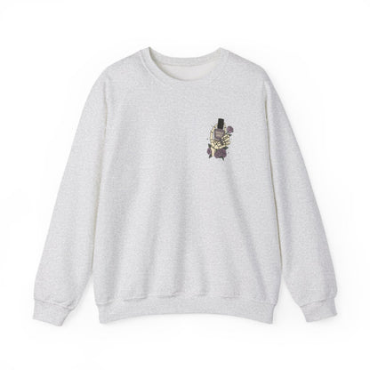 Cozy Casual Crewneck Gray Sweater with Unique Design