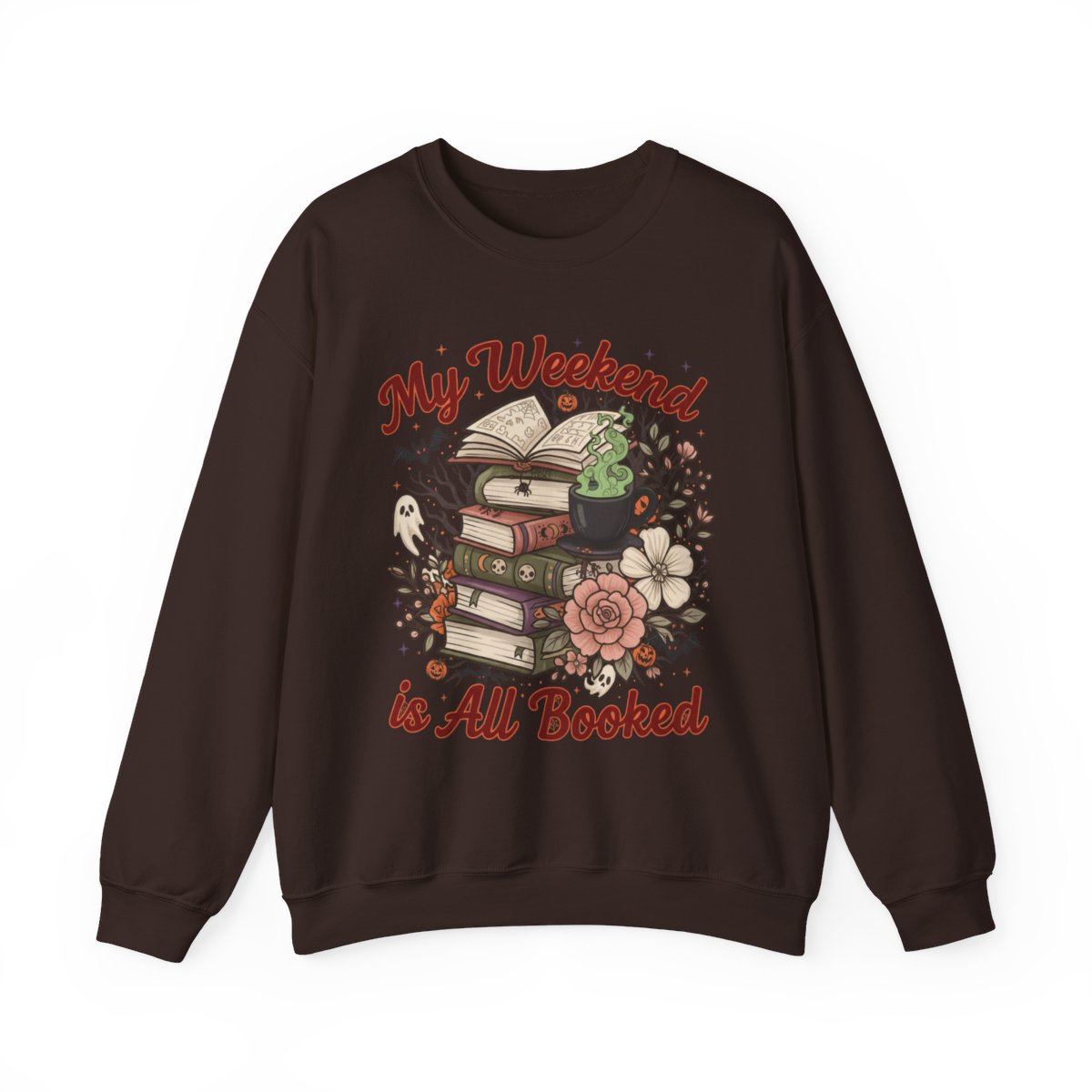 My Weekend is All Booked illustrated print sweatshirt