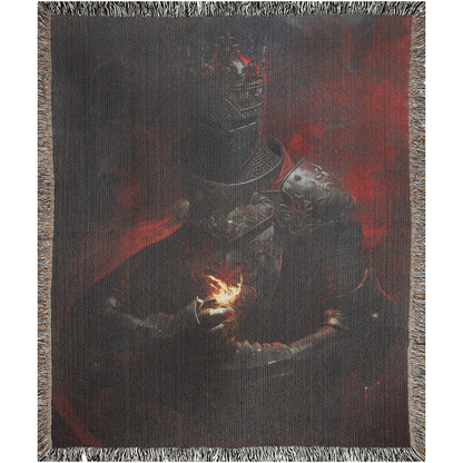 🖤 Dark Academia Jacquard Woven Blanket | Gothic Aesthetic Decor