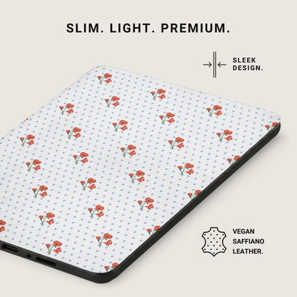 Slim Light Premium Vegan Saffiano Leather Tablet Sleeve