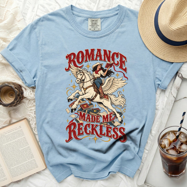 Wild Reckless Romance Tee in Chambray