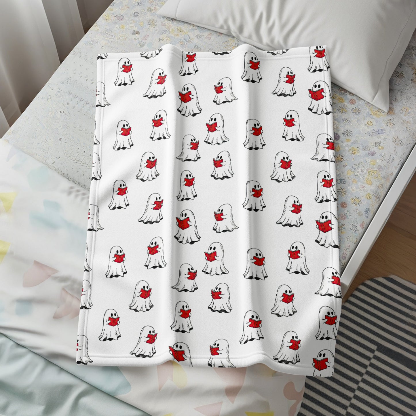 Adorable Ghosts with Red Scarves Bedding Accessory