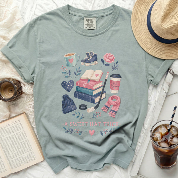 A Sweet Hat Trick Fan Tee in Bay
