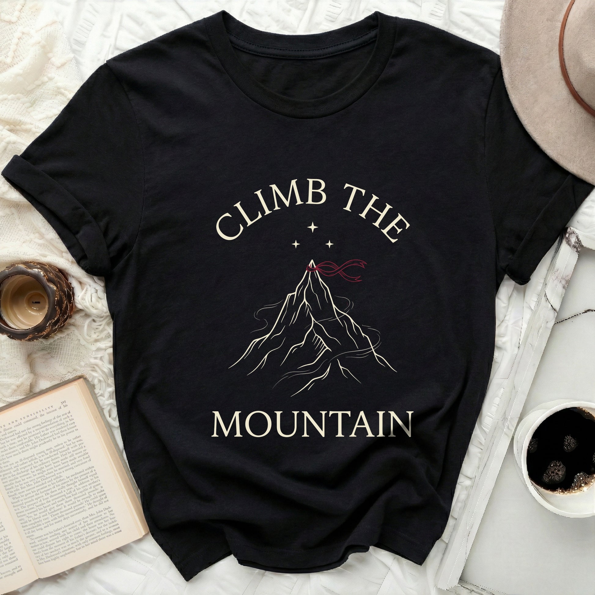CLIMB THE MOUNTAIN Inspirational Black Design product type
