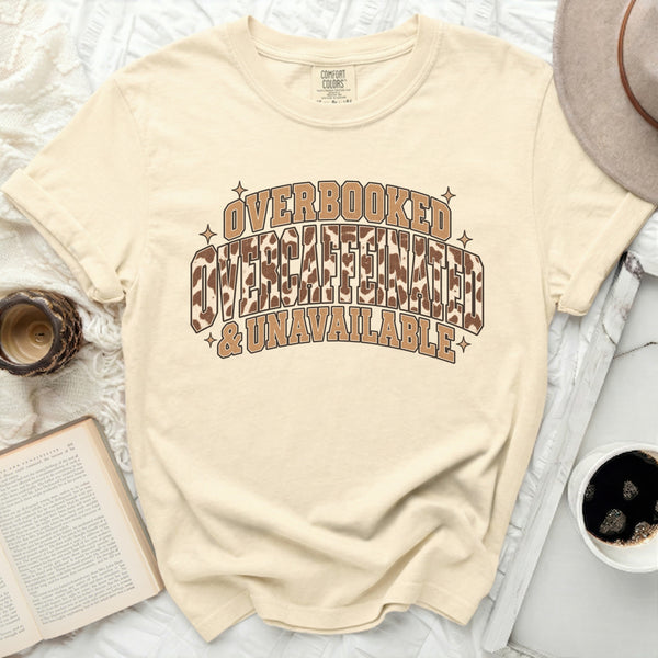 Overbooked Overcaffeinated Tee in Ivory