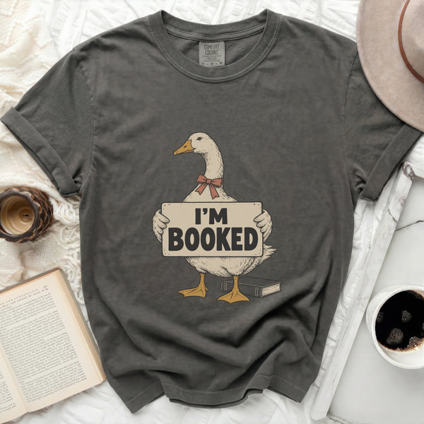 I'm Booked Goose Tee in Pepper