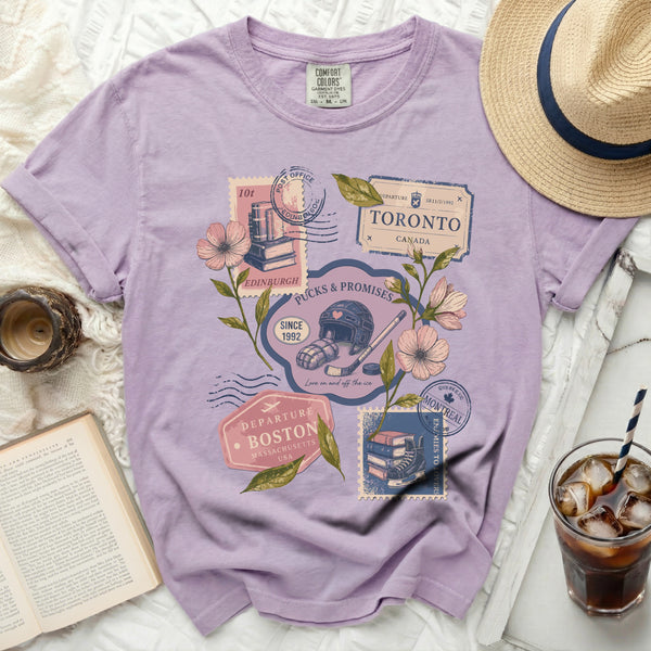 Love on & Off the Ice Tee in Orchid