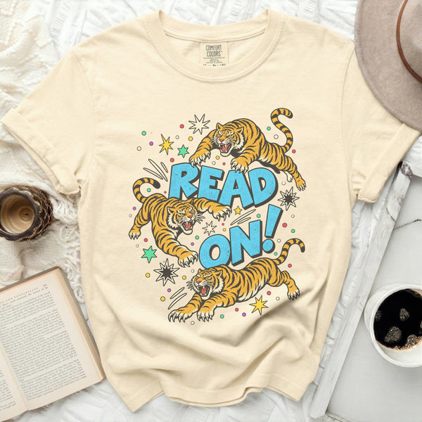 Read On Tiger Tee in Ivory