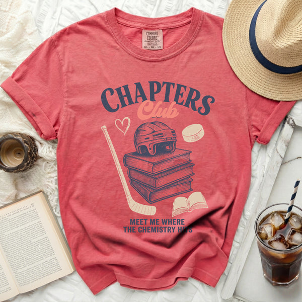 Chapters Club Vintage Hockey Tee in Watermelon