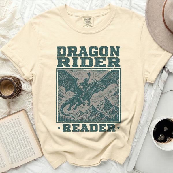Dragon Rider Reader Tee in Ivory