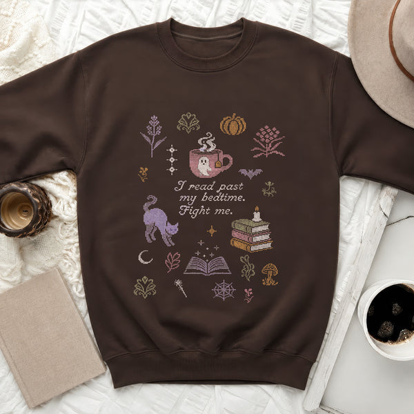 I Read Past My Bedtime Sweatshirt in Dark Chocolate