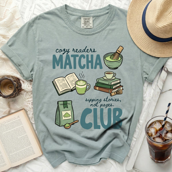 Matcha Readers Club Tee in Bay