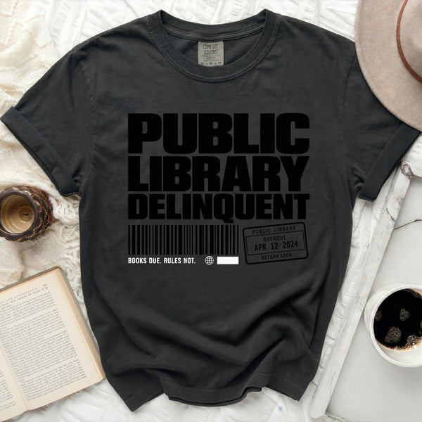 Library Delinquent Tee in Black