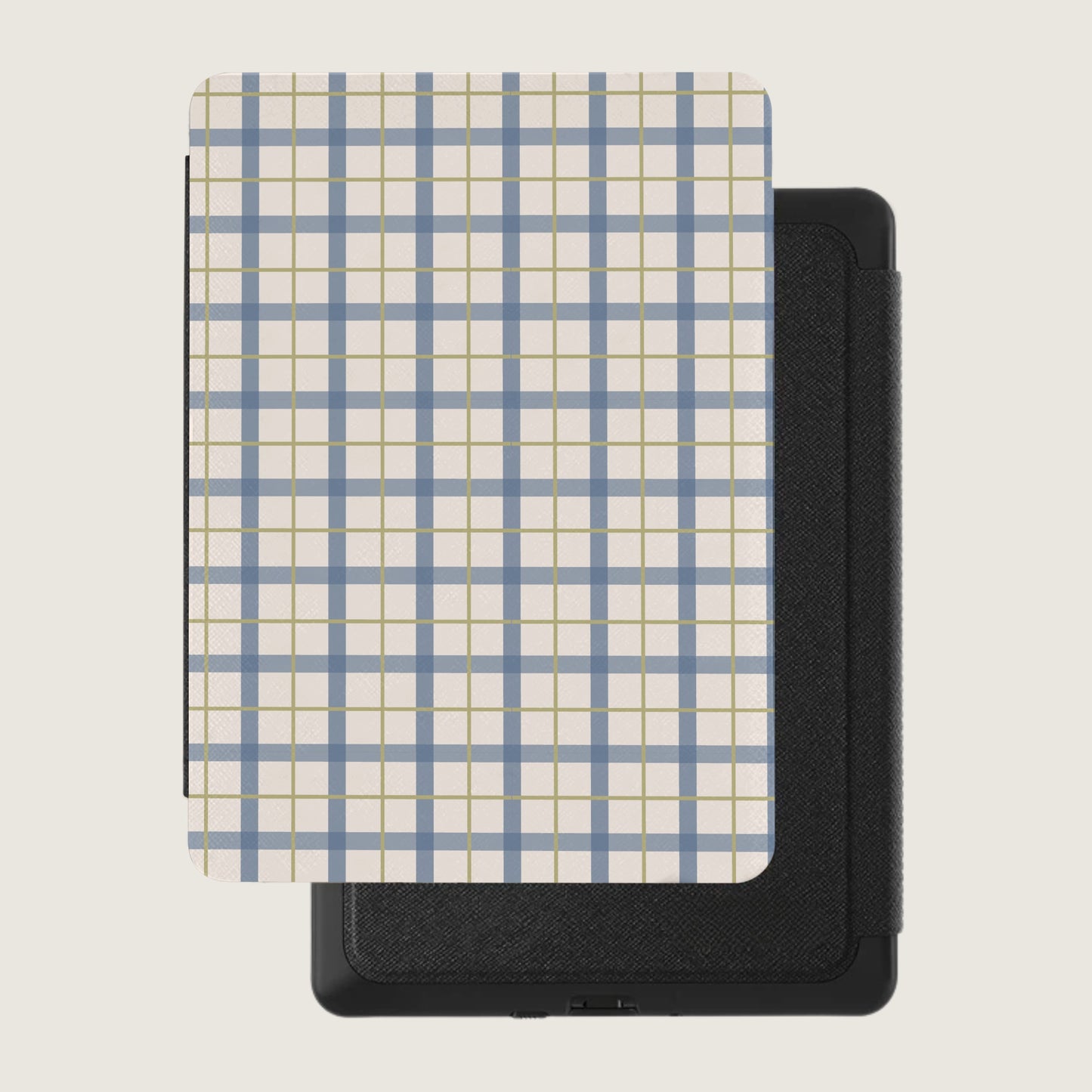 Vintage Blue and Beige Plaid Design Hardcover Product