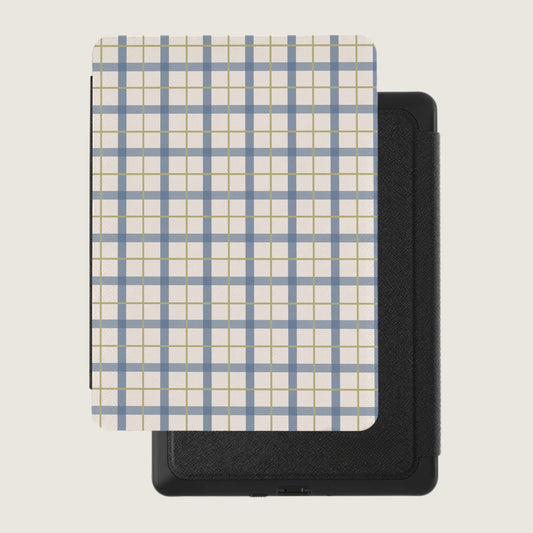 Vintage Blue and Beige Plaid Design Hardcover Product
