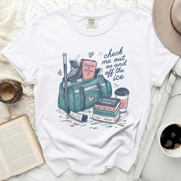 Hockey Romance Vibe Tee in White