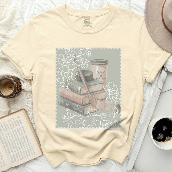 Love, Chemistry & Ice Time Tee in Ivory
