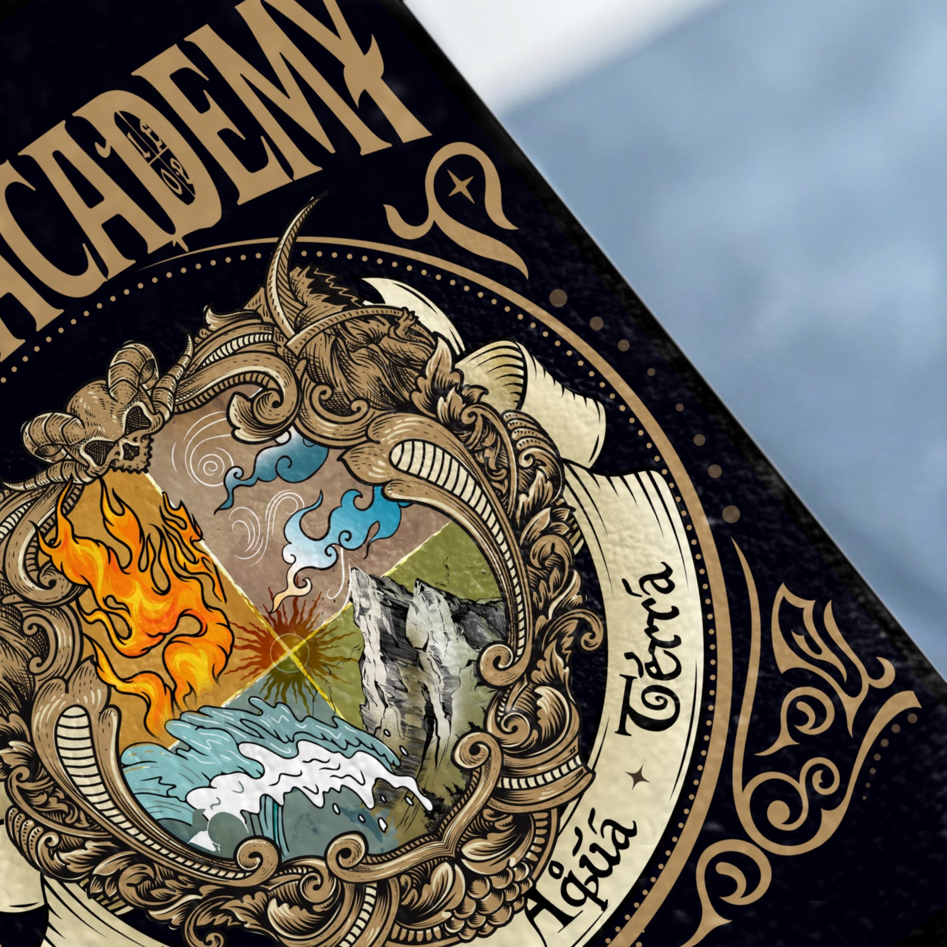 Academy Fire Water Earth Air Ornate Emblem product type