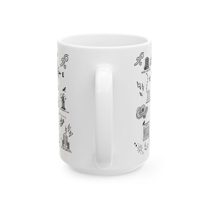 White Crescent City Map Mug