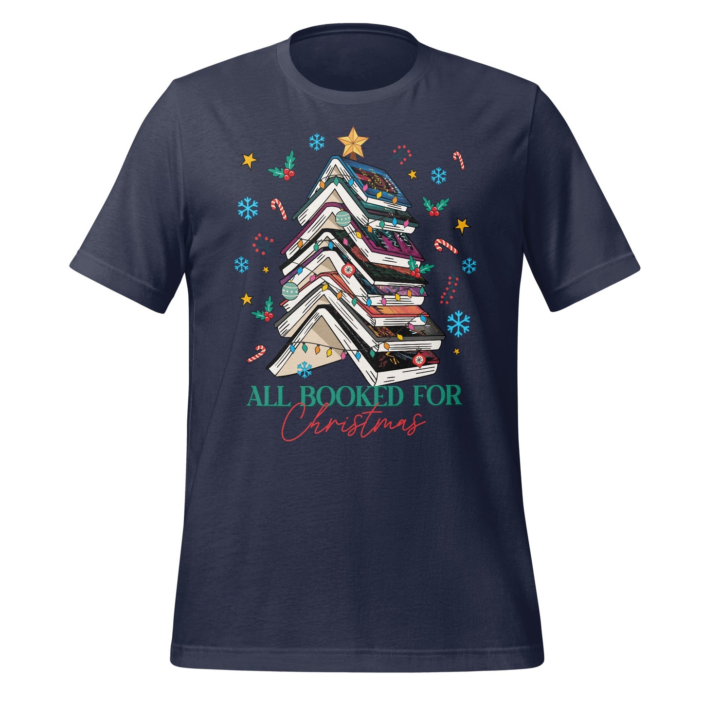 All Booked for Christmas Graphic T-Shirt