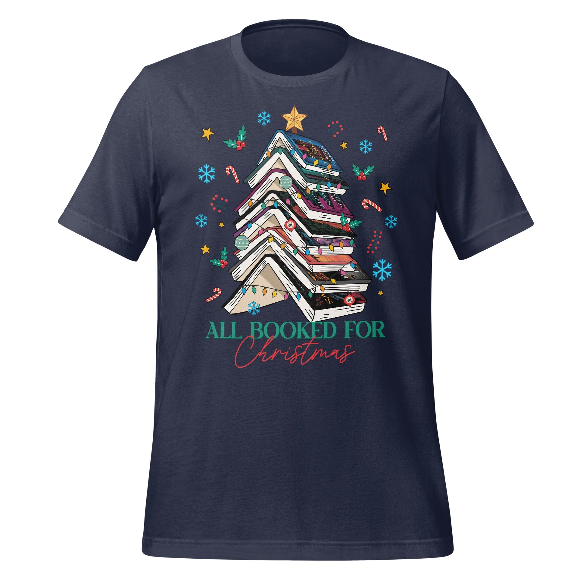 All Booked for Christmas Graphic T-Shirt