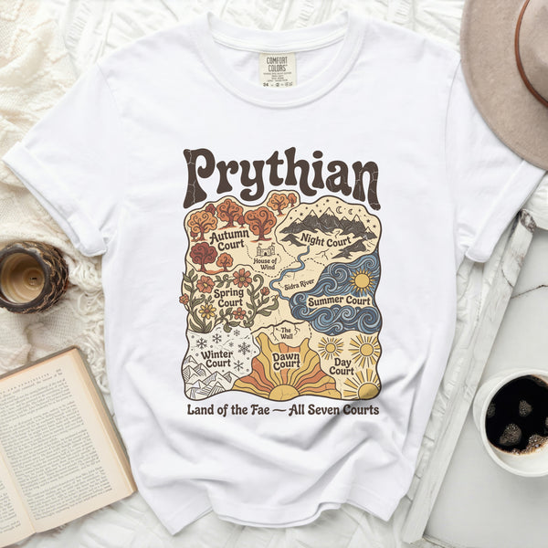 Prythian Fae Map Tee in White