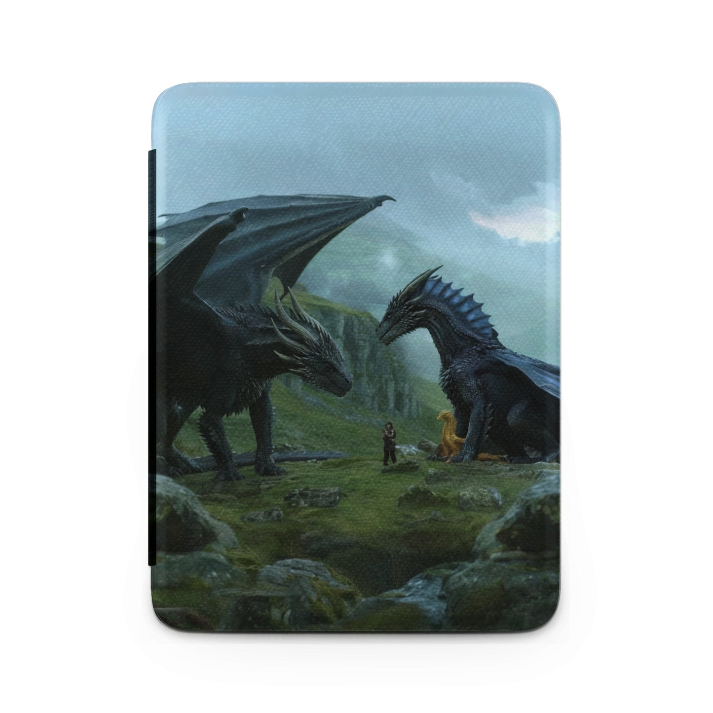 Dragon Family Misty Mountain Fantasy Scene product type