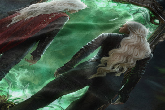 Enigmatic Portal with Mysterious Figures Art