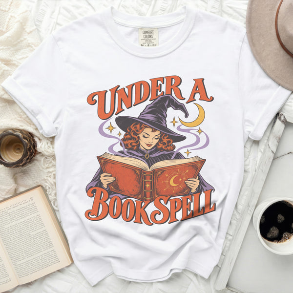 Book Spell Witch Tee in White