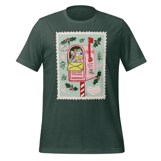 Holiday Themed Graphic Short Sleeve T-shirt