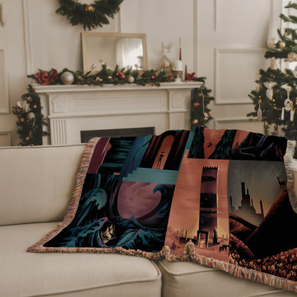 Throne of Glass Realms Woven Throw Blanket