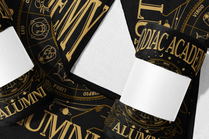 Zodiac Academy Alumni Black and Gold Bath Towel
