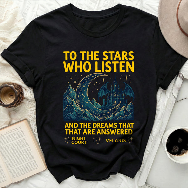Velaris Dreamer Statement Tee in Black