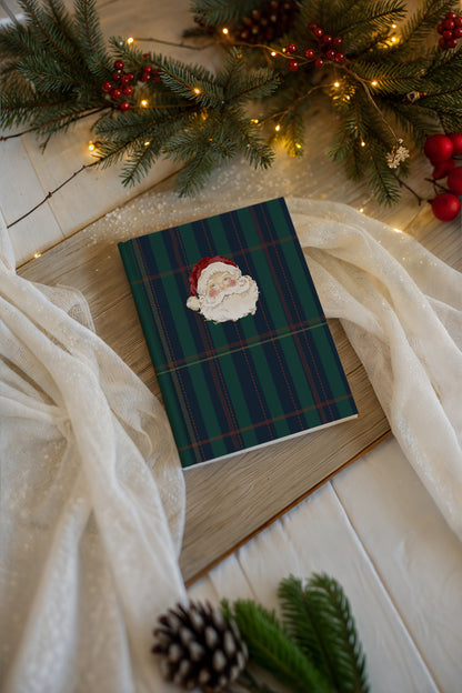 Santa Claus Themed Festive Green and Red Notebook