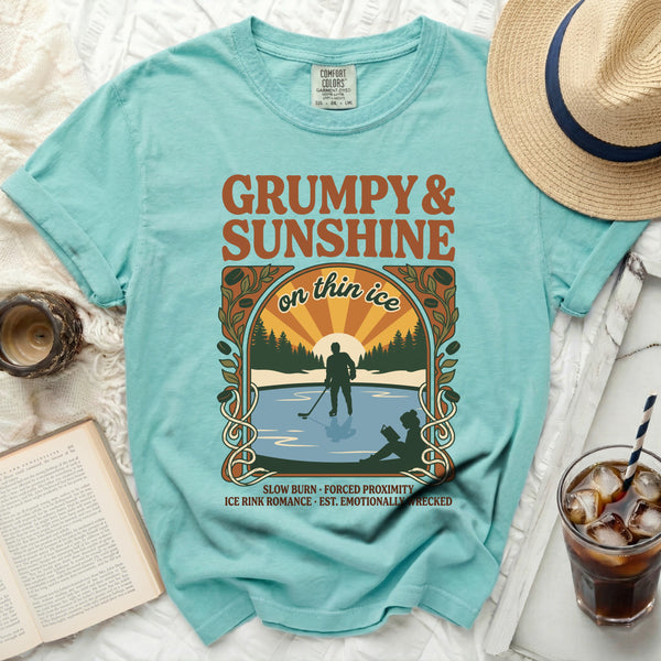 Grumpy & Sunshine Ice Rink Romance Tee in Island Reef