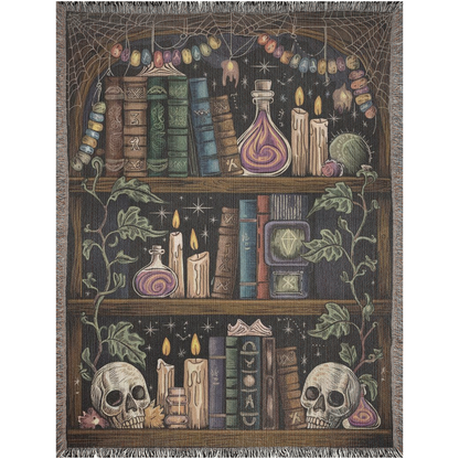 🕯️ Enigmatic Witch's Library Blanket