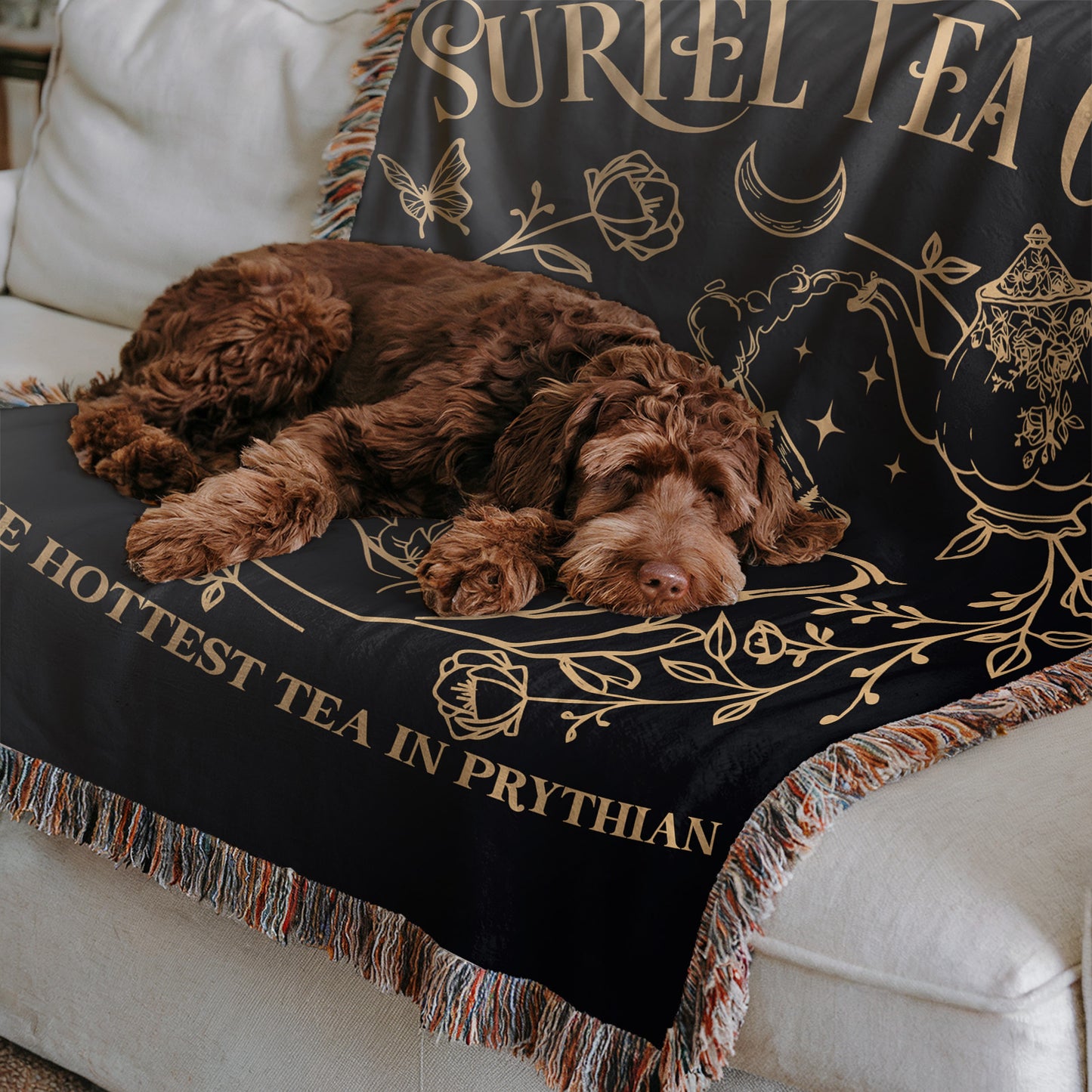 Golden Suriel Tea Co. Woven Blanket