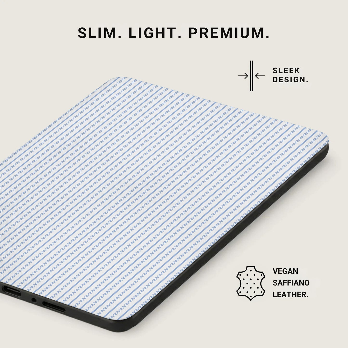 Slim Light Premium Sleek Design Vegan Saffiano Leather Product