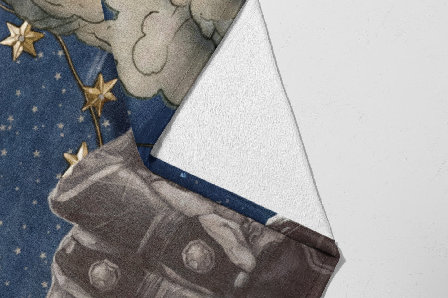 Whimsical Stars and Clouds Night Sky Blanket