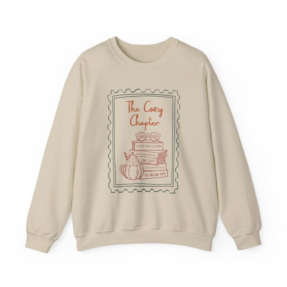 The Cozy Chapter Graphic Pullover with Retro Book Design