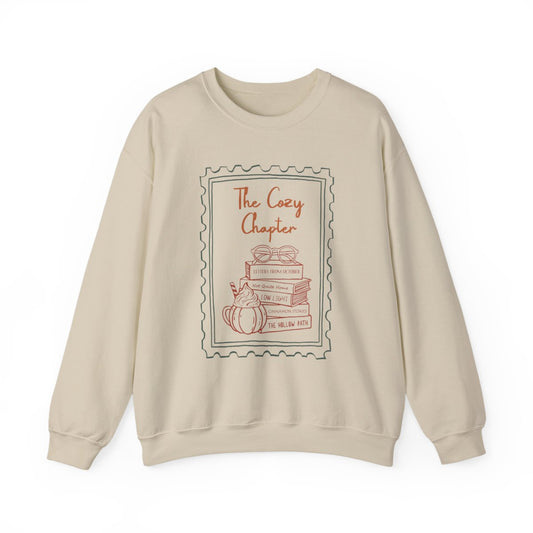The Cozy Chapter Graphic Pullover with Retro Book Design